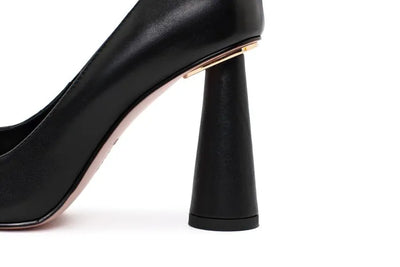 Women Gneuine Leather Pumps Fashion Splike High Heels Pointed Toe shoes