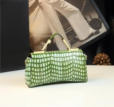 Luxury Brand Women Bag Ladies' Genuine Leather Handbag Crocodile Pattern Shoulder Crossbody Bag