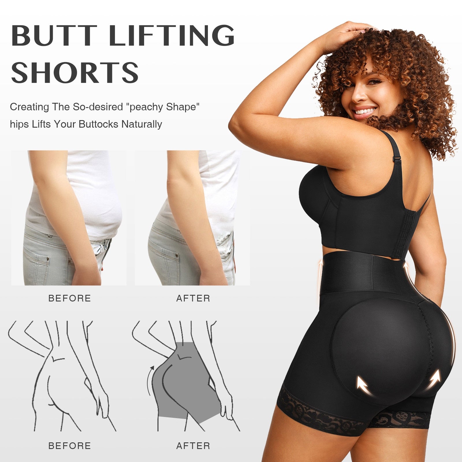 hip and buttocks butt lift pads