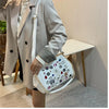 Genuine Leather Bag For Women Handbags Fashion Lady Diamond Colorful Crystals Handbag