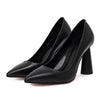 Women Gneuine Leather Pumps Fashion Splike High Heels Pointed Toe shoes