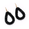 Mixed Color Big Drop Earrings Colorful Bead Handmade Threading Crystal Earrings