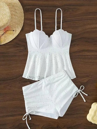 Women Sexy Hollow Out Soild Color Swimsuit