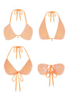 Women's Swimsuit Swimwear Matching Multiway Contrast Fishnet Halter