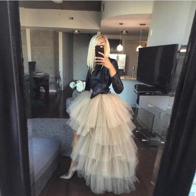 Fashion Hi Low Tiered Tulle Skirt - ShapeBstar