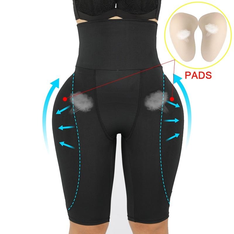 Hip Enhancer Fake Buttocks Thigh Trimmer Hi-waist Panties Padded Panties  Seamless Underwear Shaper Shapewear Women Tummy Control